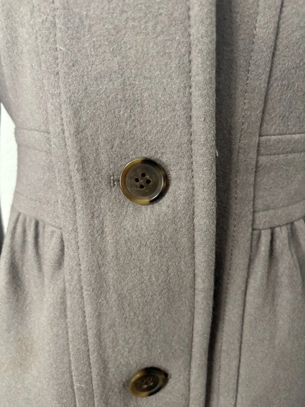 J.Crew Womens Lady Day Coat Size 4 Wool Blend Jacket Gray Knee Length EUC - Picture 4 of 13